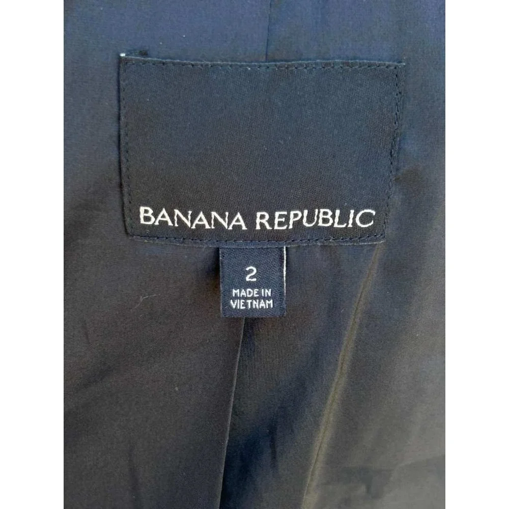 Banana‎ Republic Womens Gray Neon Yellow Abstract Floral Blazer Jacket Size 2